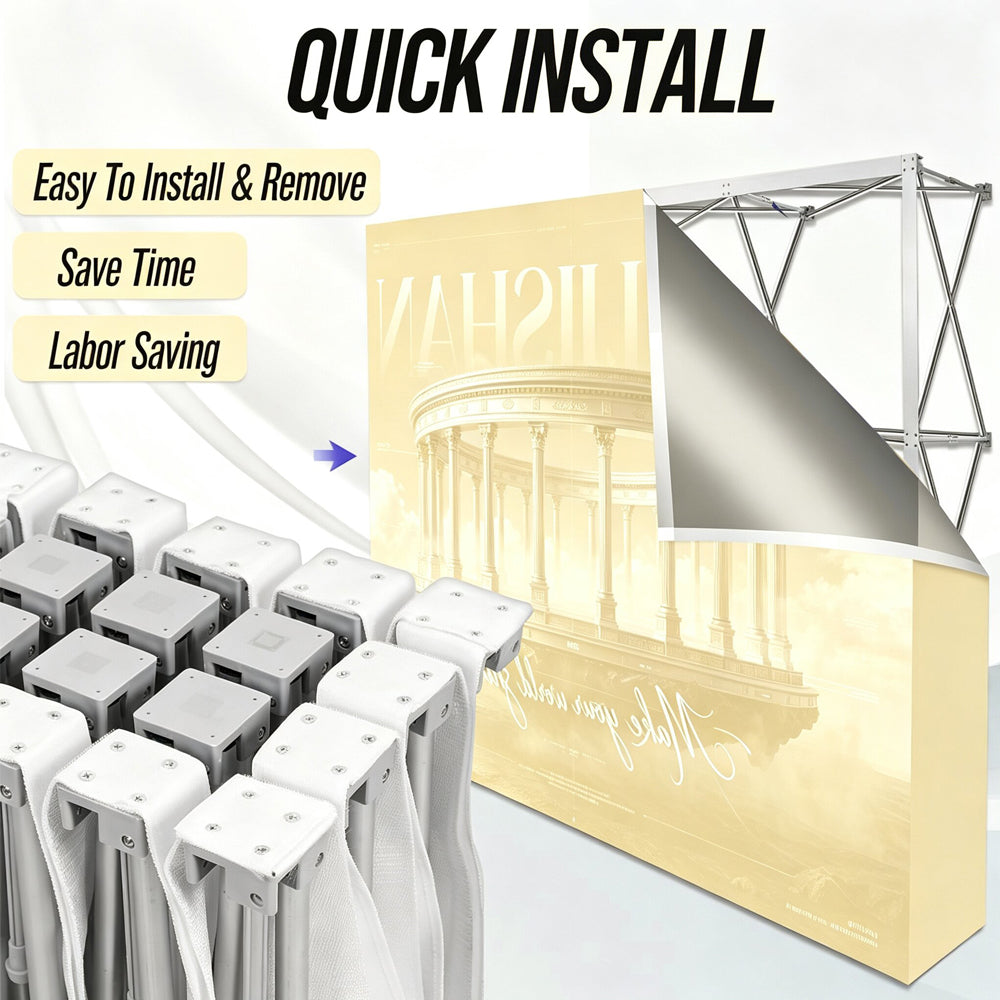 Pop Up Step and Repeat Backdrop | Custom Printed Polyester Popup Photo Banner