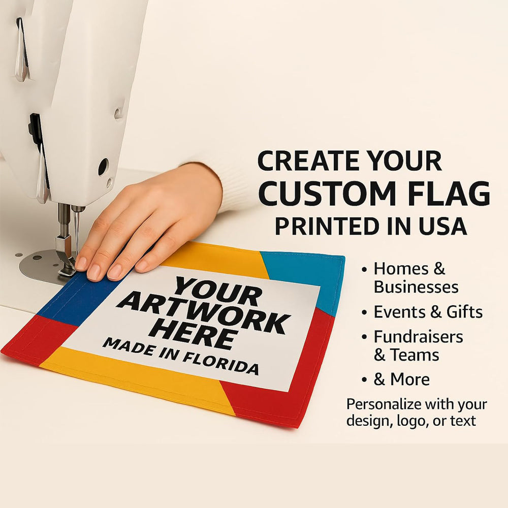 Custom Flag, Custom Printed Polyester Banner with Metal Grommets for Business Advertising & Events