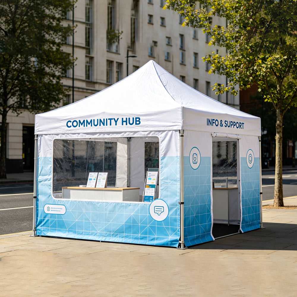 Custom Printed Advertising Canopy Tent, Aluminum Frame Pop Up Tent, UV Protection Outdoor Event Tent for Business Marketing & Farmers Market