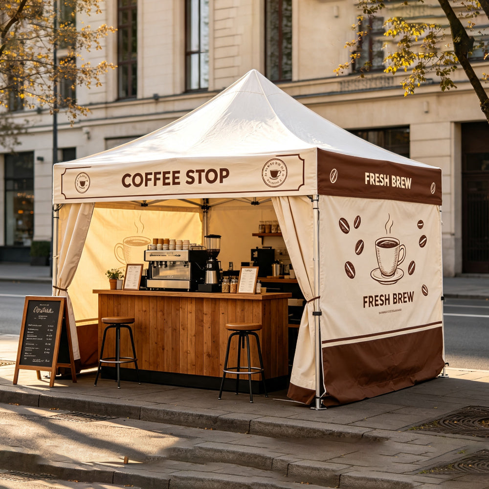 10x10ft Custom Advertising Pop Up Tent, Custom Logo Printed Waterproof Canopy Tent for Outdoor Trade Show Booth