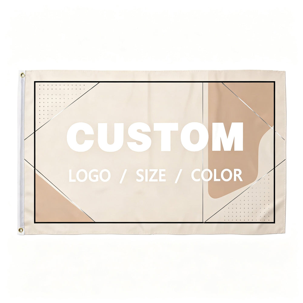 Custom Flag with Your Logo, Text or Photo, Waterproof Polyester Banner for Business Promotion and Party Decor