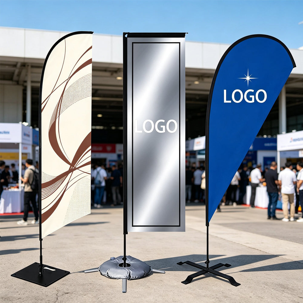Full Color Custom Printed Swooper Flag Feather Beach Flag for Event Marketing