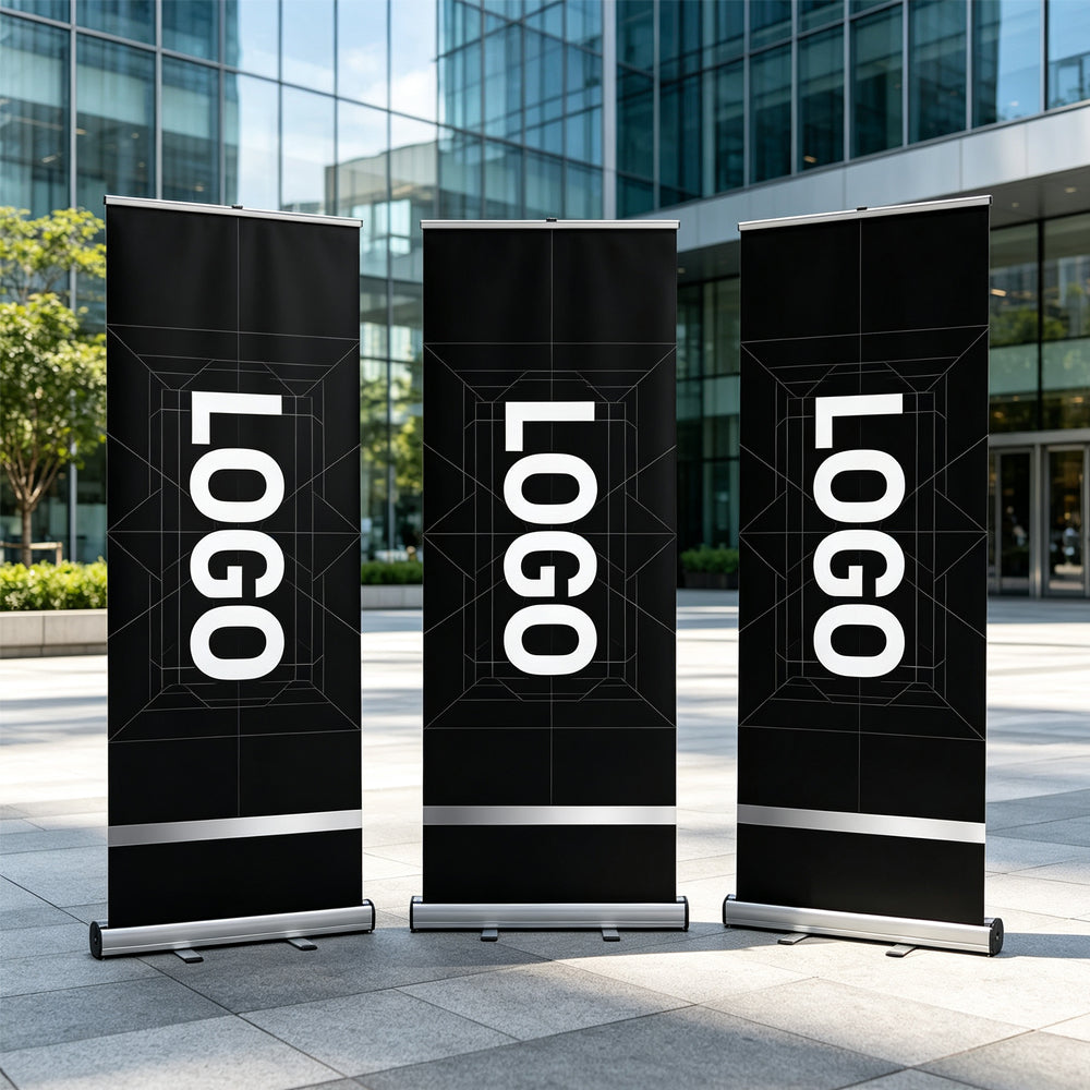 Foldable Roll-up Banner Stand, Custom Graphic Pull Up Banner for Retail Store, Corporate Event and Advertising