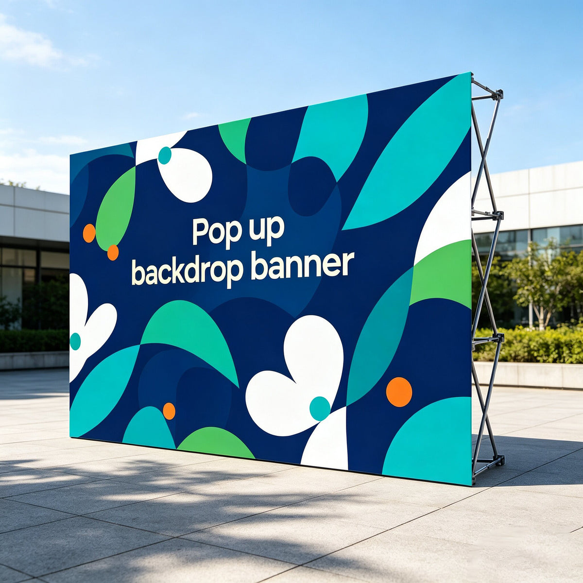 Custom Step and Repeat Pop Up Backdrop Banner, Foldable Pop-up Photo Background with Logo Printing for Trade Show, Wedding, Birthday & Corporate Functions
