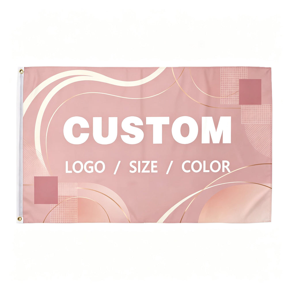 Custom Logo Advertising Flag, Customizable Size & Color Banner for Trade Show, Store Opening and Sports Events