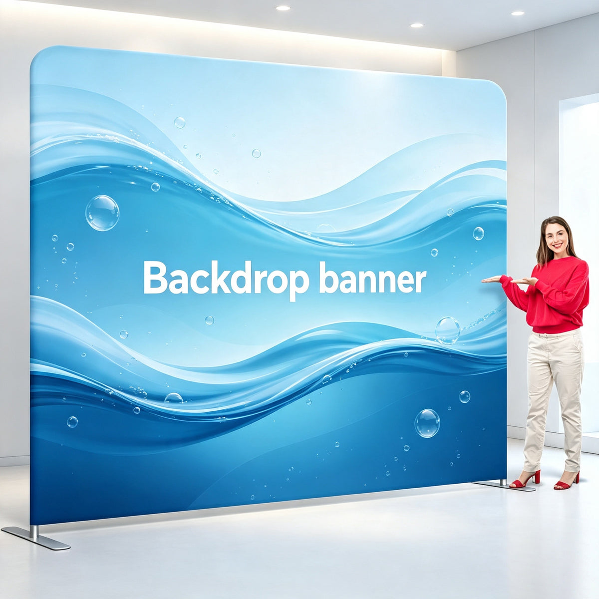 Custom Printed Backdrop Banner, Step and Repeat Photo Backdrop with Aluminum Frame for Trade Show, Wedding & Event Booth, Custom Logo Printed Background Banner
