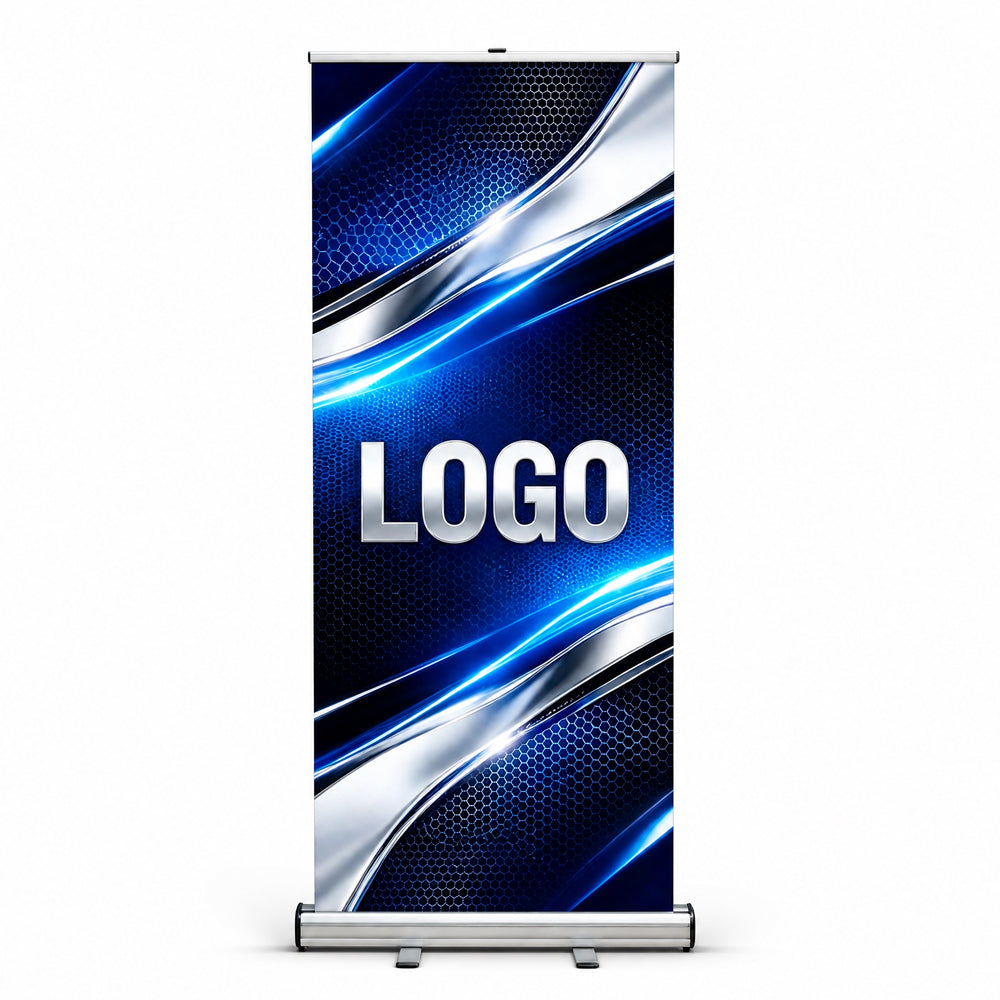 Portable Roll-up Banner Stand with Full Color Custom Graphic, Lightweight Retractable Banner for Exhibition Booth