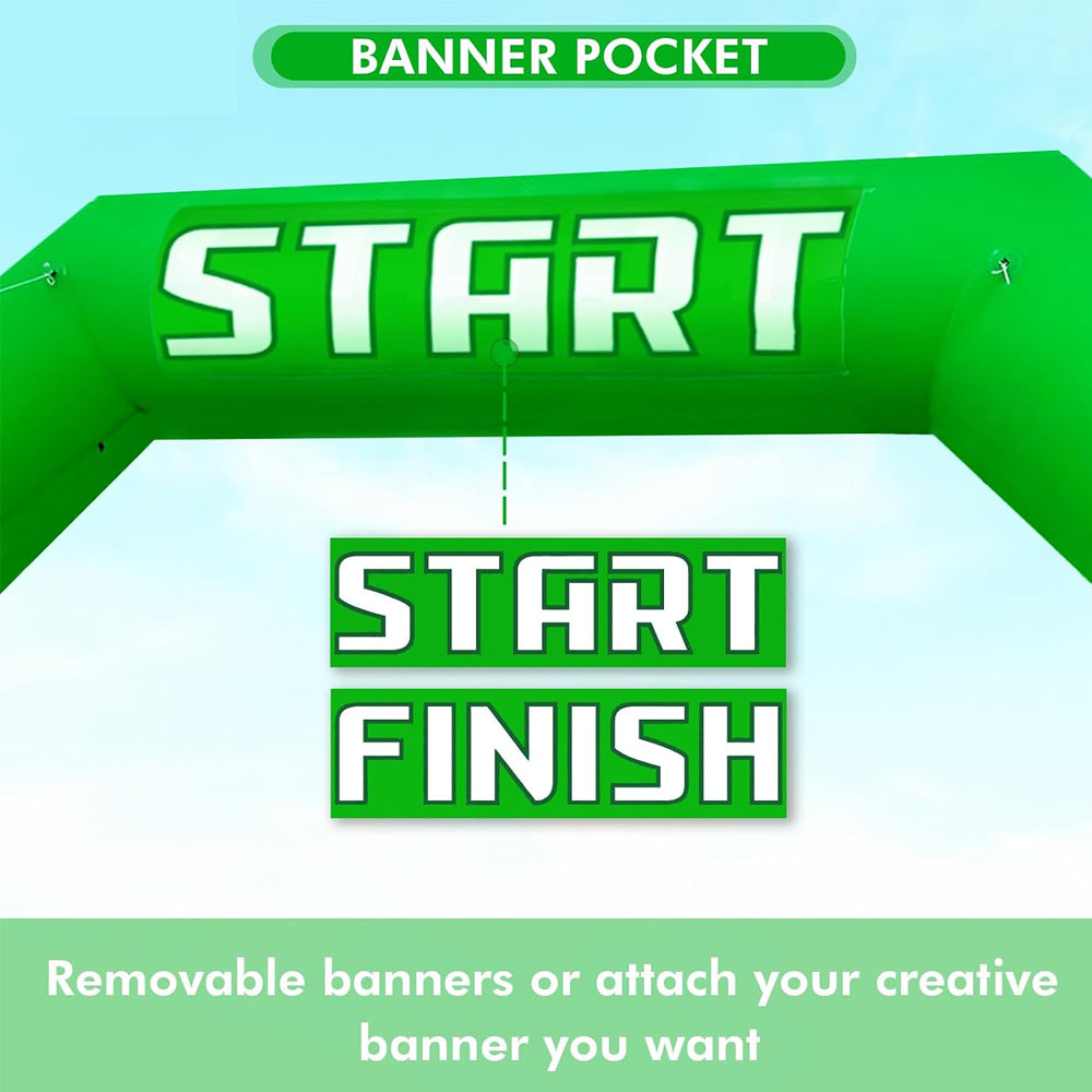 Inflatable Start Finish Line Archway, Custom Printed Advertising Inflatable Arch for Outdoor Marathon, Festival, Grand Opening Event Entrance