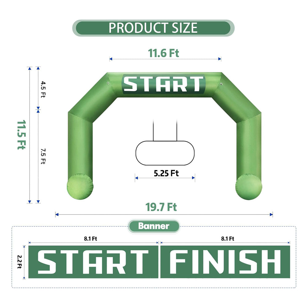 Portable Inflatable Event Arch, Custom Logo Blow Up Archway for Wedding, Parade, Store Promotion and Outdoor Festival Decorations
