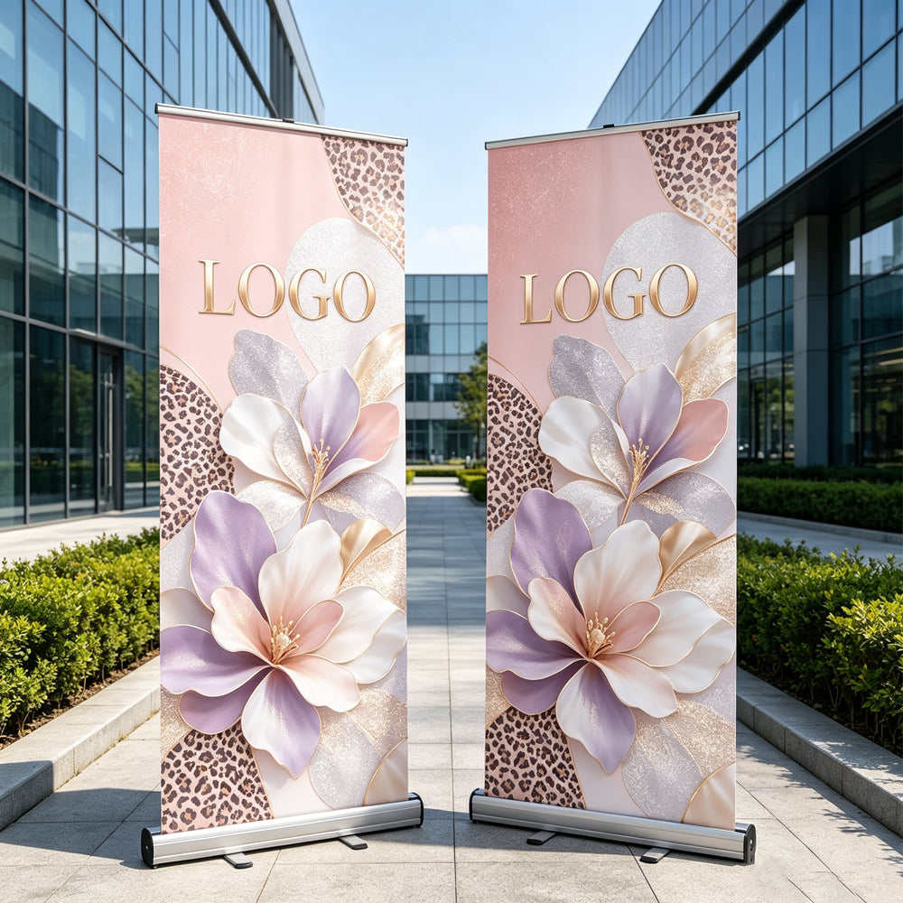 Custom Printed Roll-up Banner Stand, Retractable Display Banner for Trade Show, Business Event & Store Promotion