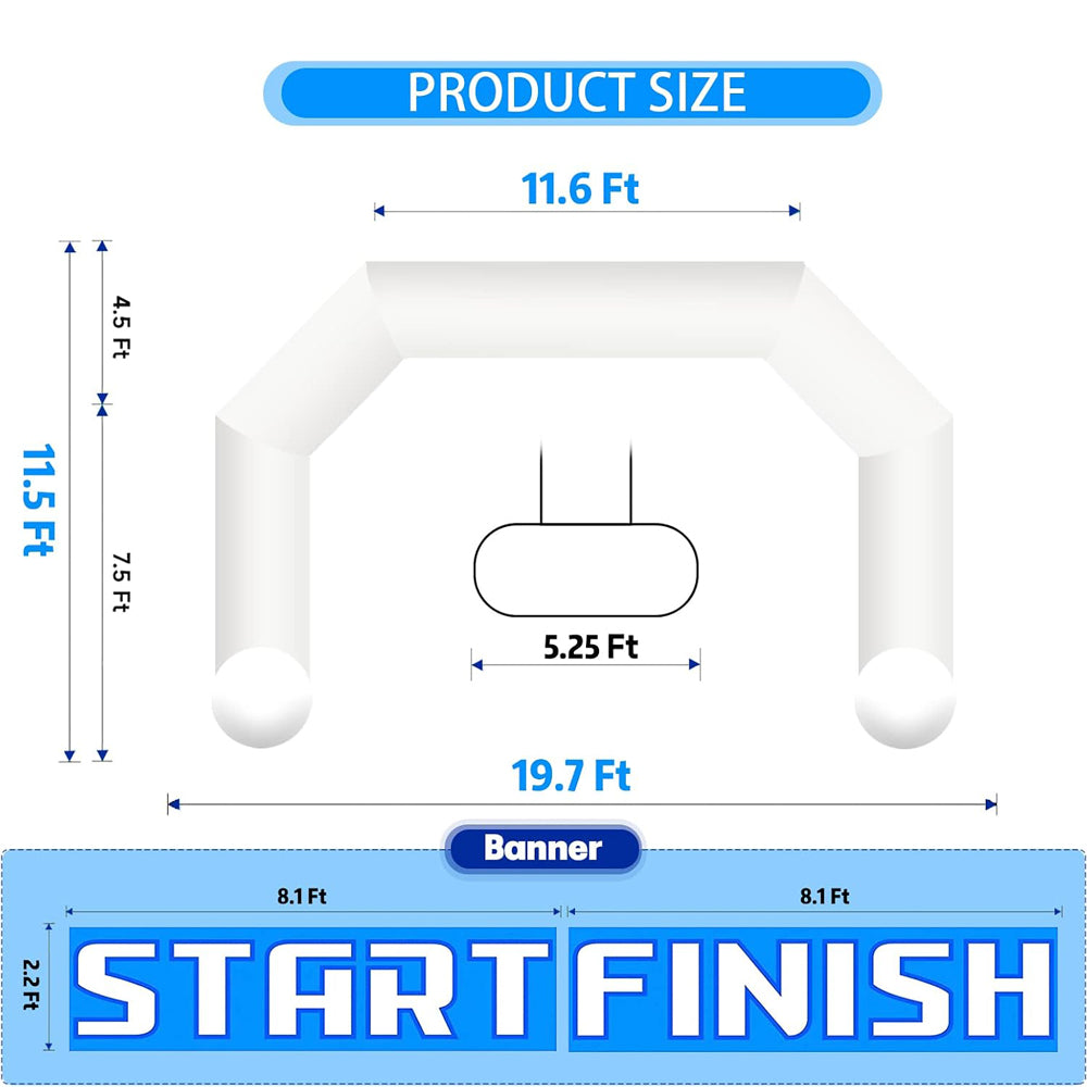 Custom Logo Inflatable Blow Up Arch for Marathon & Outdoor Events