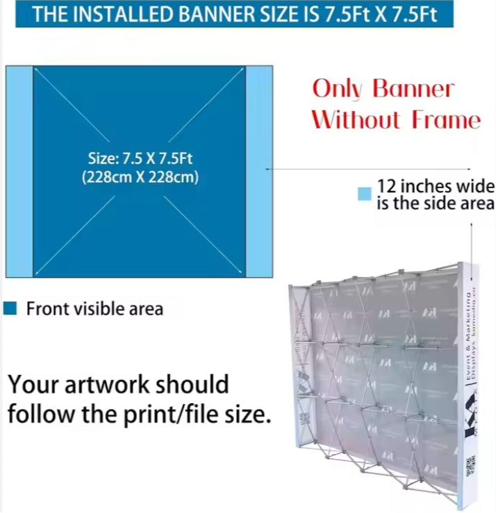 Backdrop Banner Stand Trade Show Display for Professional Photography Customizable