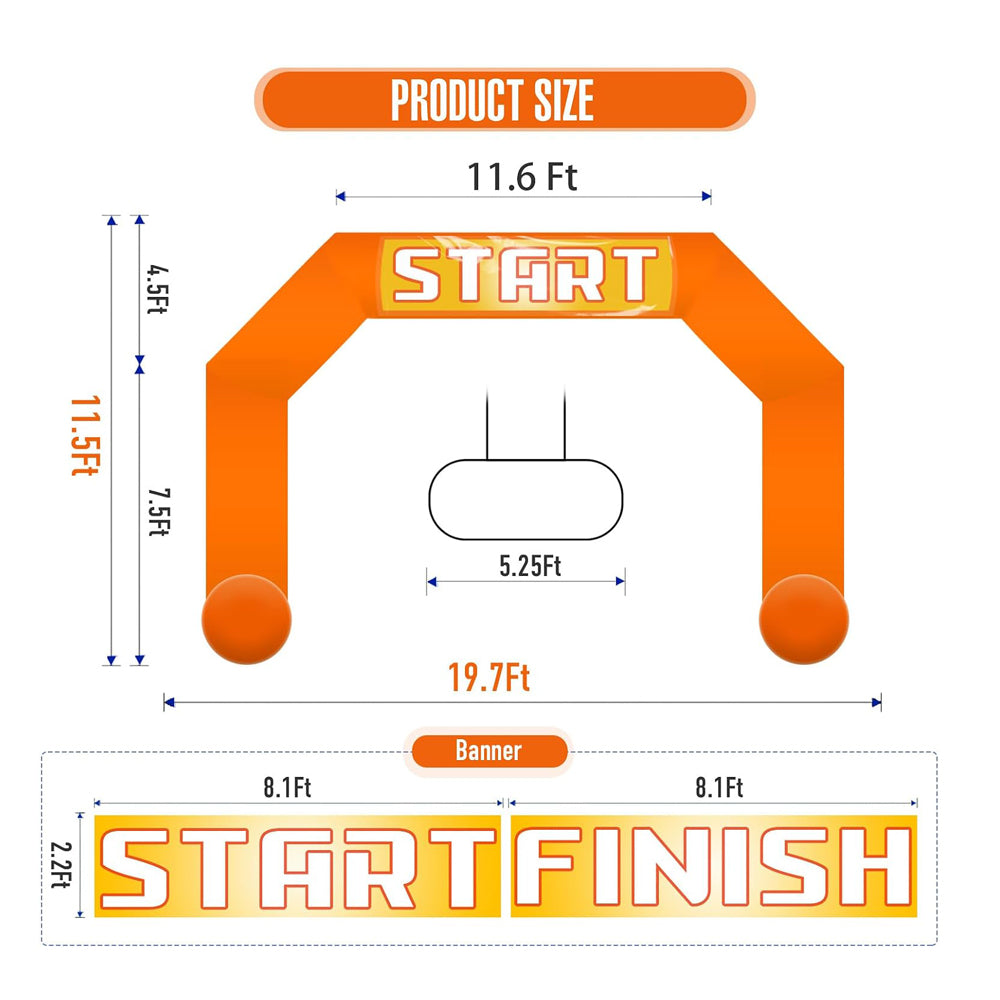 Inflatable Start Finish Line Race Arch | Custom Printed Advertising Archway