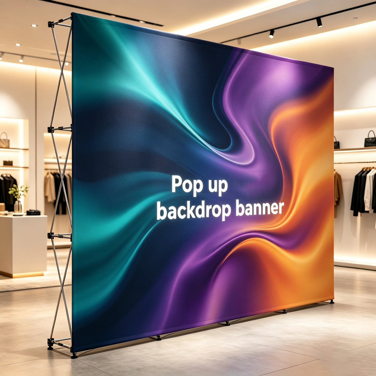 Polyester Pop Up Backdrop Banner, Full Color Dye Sublimation Custom Pop-up Step and Repeat Backdrop for Exhibition, Party and Promotional Activities