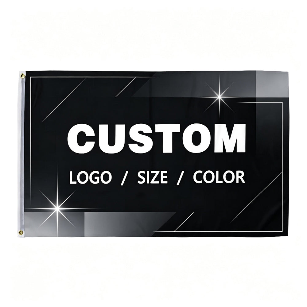 Custom Logo Flag, Personalized Full Color Printed Flag for Indoor Outdoor Promotion, Party & Trade Show