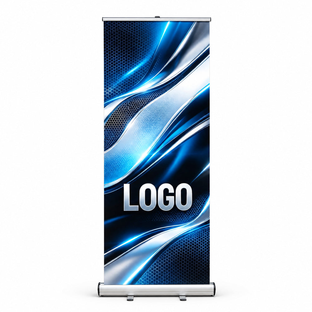 Heavy Duty Roll-up Banner Stand, Custom Retractable Pull Up Banner for Outdoor Indoor Marketing Display