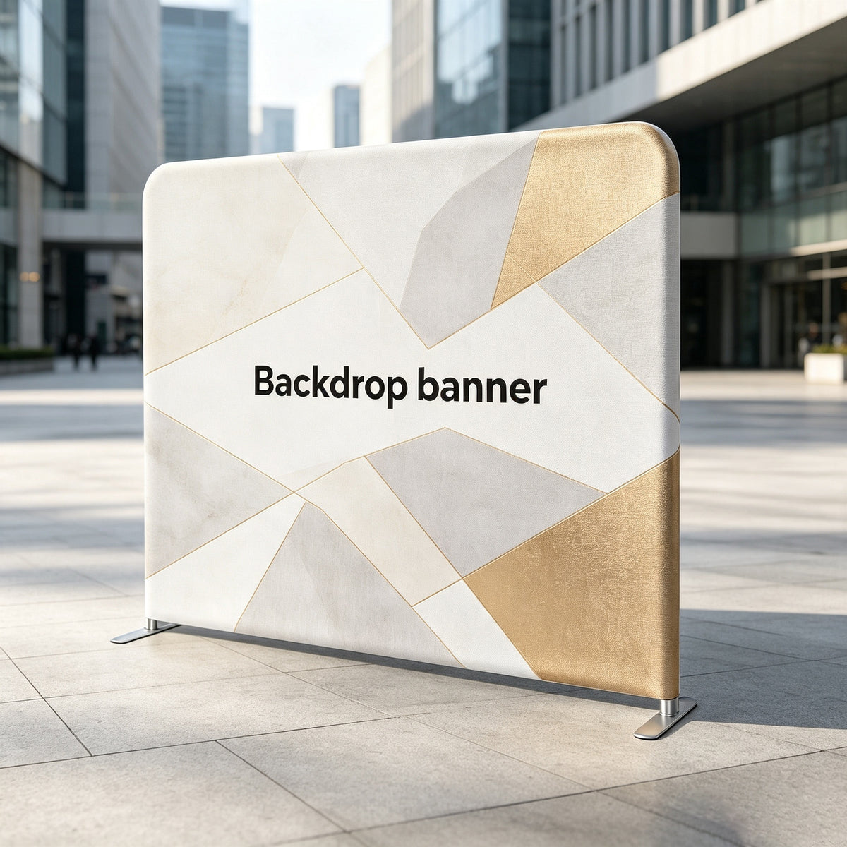 Custom Logo Backdrop Banner, Wrinkle Resistant Portable Event Photo Backdrop with Aluminum Frame for Trade Show Booth