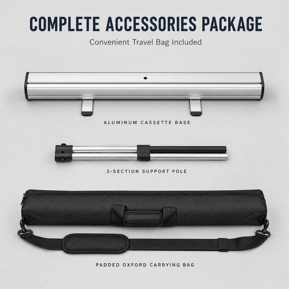 Heavy Duty Roll-up Banner Stand, Custom Retractable Pull Up Banner for Outdoor Indoor Marketing Display