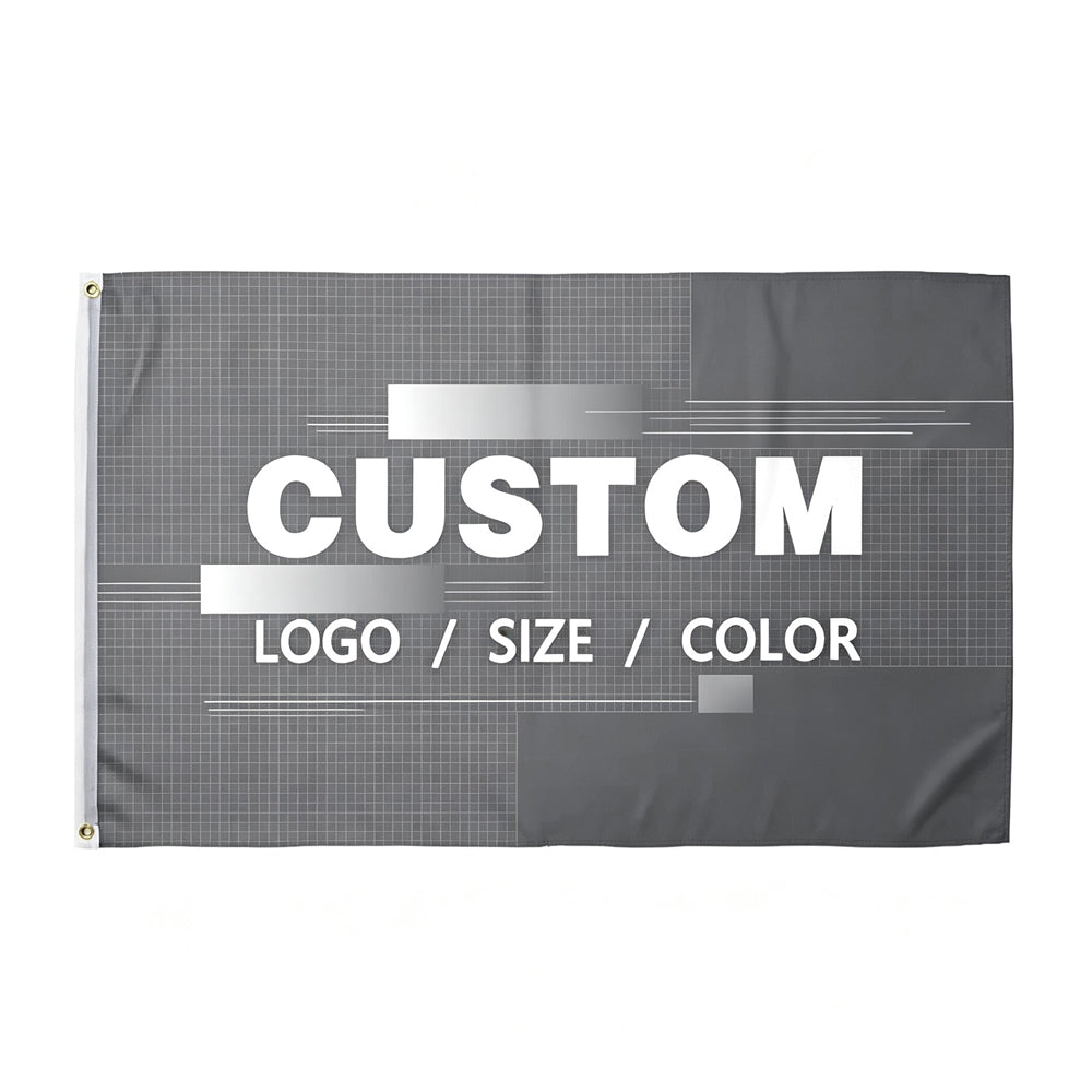 Custom Photo Flag, Personalized Text Image Banner, Custom Size & Color with Reinforced Header