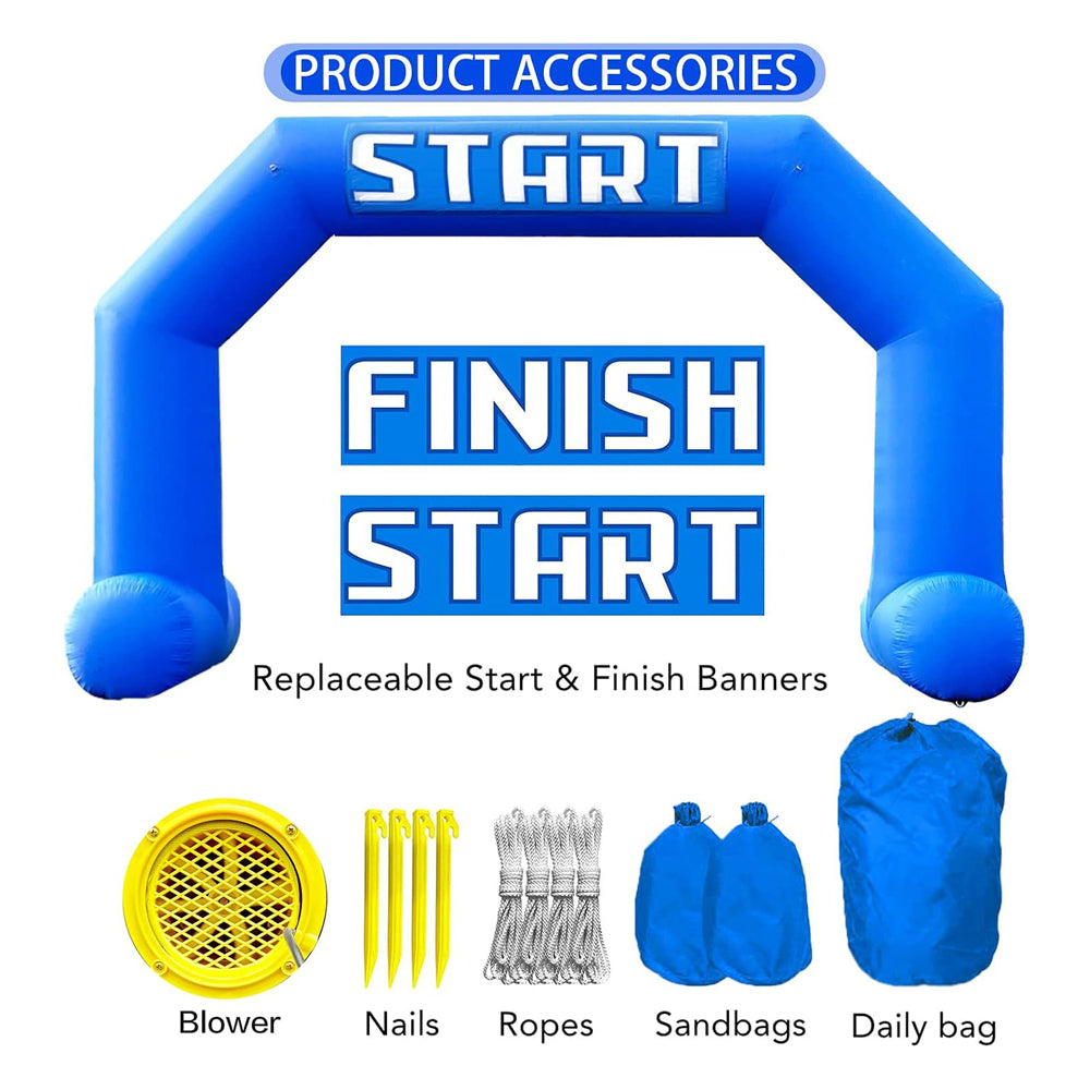 Custom Inflatable Arch with Logo Printing, Outdoor Race Start Finish Line Blow Up Arch for Marathon, 5K Run, Sports Events & Brand Promotion