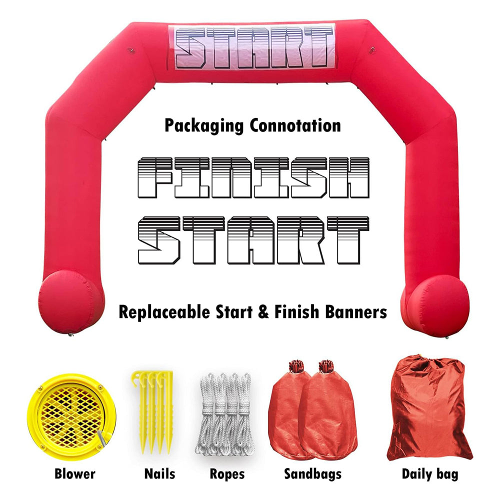 Waterproof Oxford Cloth Inflatable Arch, Custom Logo Blow Up Race Arch for Running Events, Sports Competition & Commercial Brand Activations