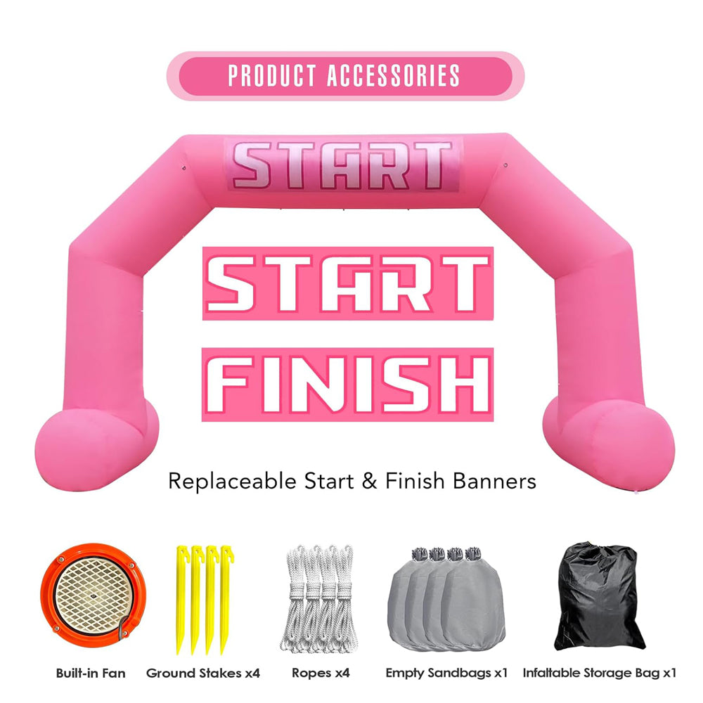 Outdoor Sports Inflatable Archway, Full Color Custom Printed Inflatable Finish Line Arch for Running, Cycling & Community Race Events
