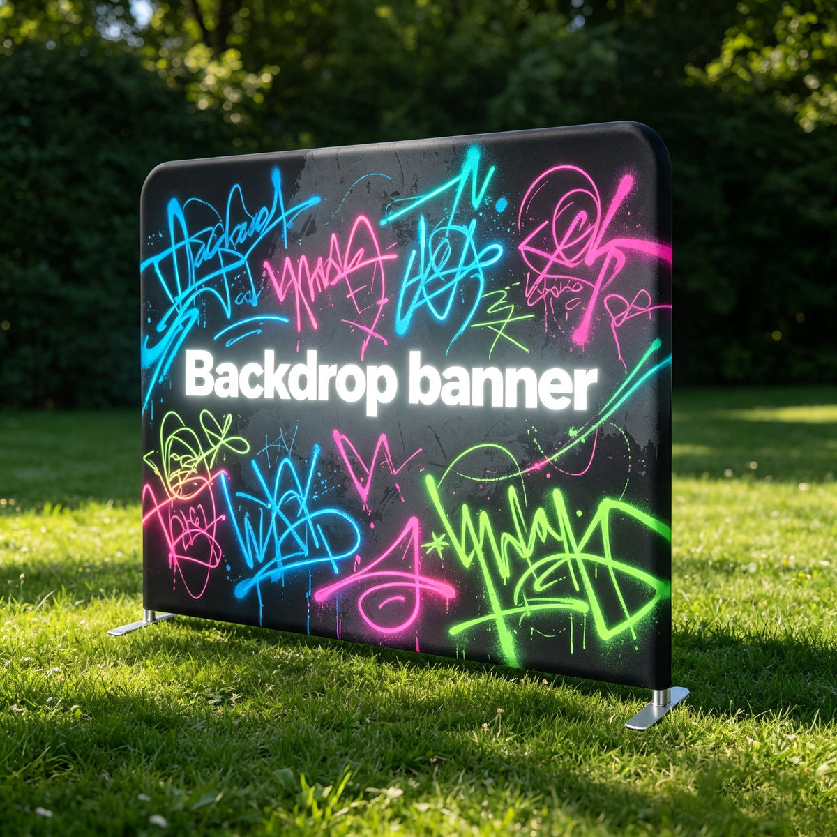 Custom Step and Repeat Backdrop Banner, Portable Polyester Photo Background with Logo Printing for Trade Show, Wedding, Birthday & Corporate Events