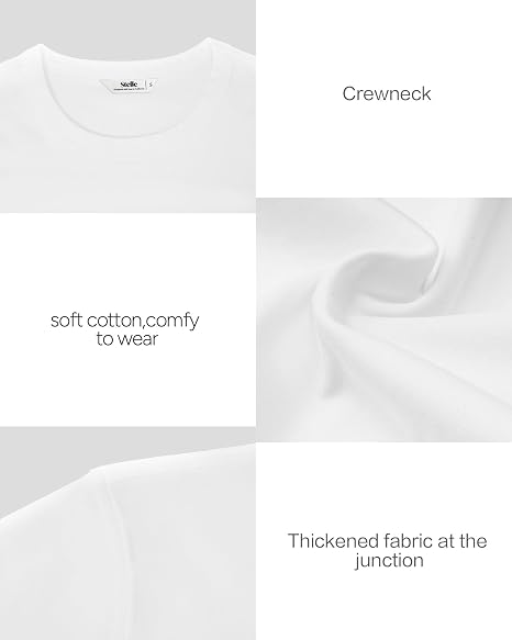 Women's Casual Short Sleeve T-Shirt, Basic Solid Color Crew Neck Soft Tee, Everyday Summer Tops for Ladies