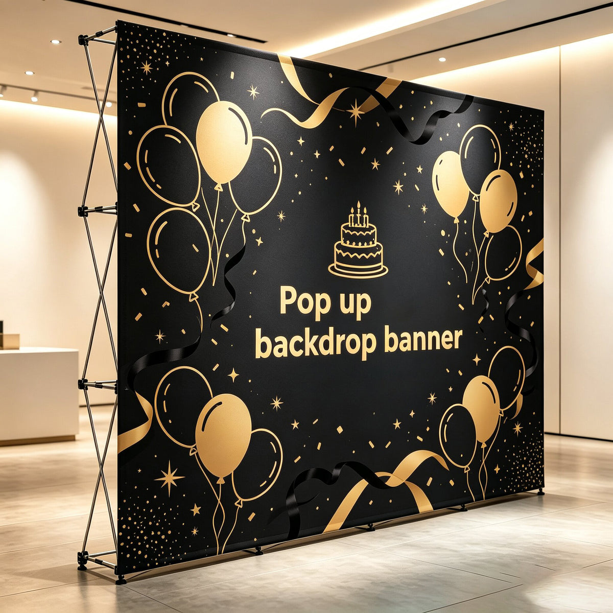 Wrinkle Free Pop Up Backdrop Banner, Custom Sublimation Printed Popup Step and Repeat Backdrop for Exhibition Booth Promotion