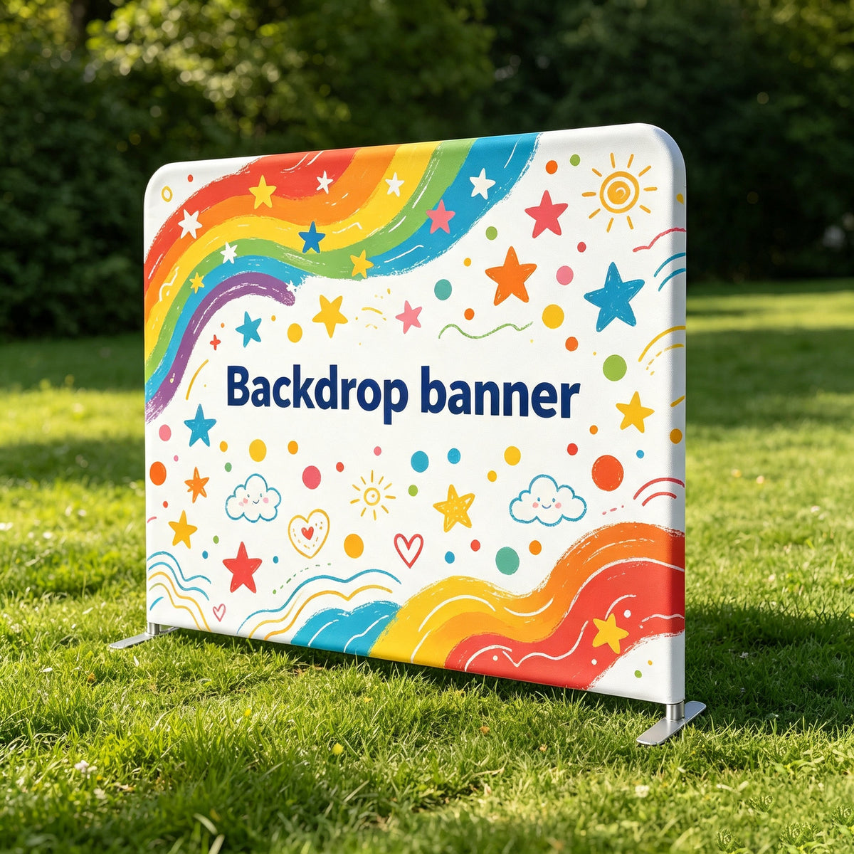 Wrinkle Free Backdrop Banner, Custom Sublimation Printed Step and Repeat Backdrop for Exhibition Booth & Photo Booth Promotion