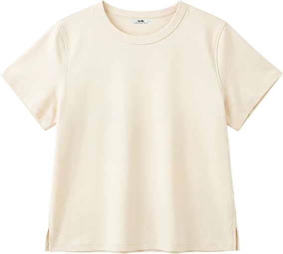 Women Oversized Crew Neck T-Shirt, Loose Fit Soft Short Sleeve Casual Tee, Trendy Daily Tops