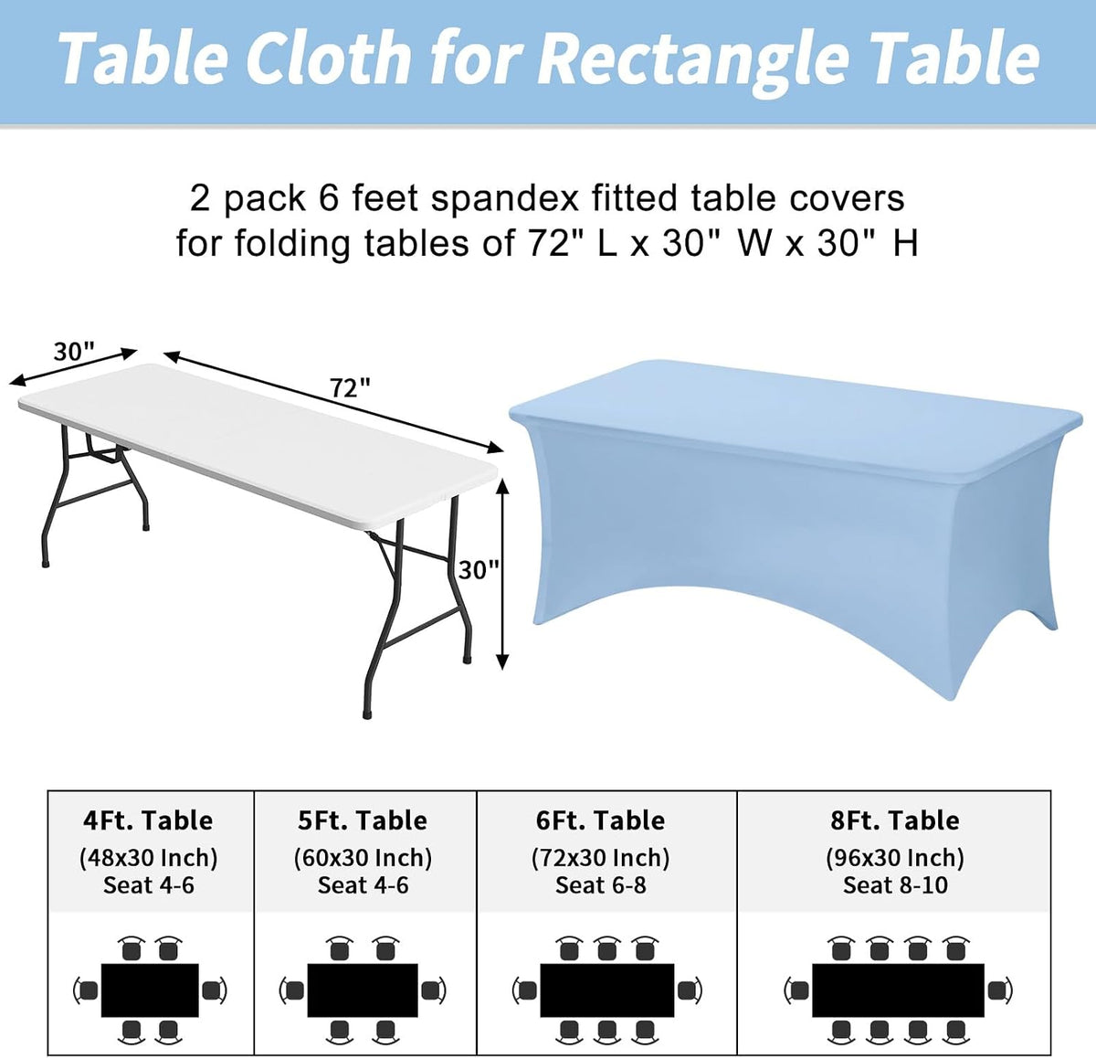 Custom Printed Elastic Tablecloth, Stretch Fitted Table Cover for 4ft 6ft 8ft Trade Show Tables, Brand Logo Printed Table Cloth for Exhibition & Events