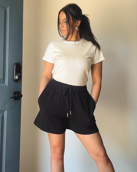 Women Oversized Crew Neck T-Shirt, Loose Fit Soft Short Sleeve Casual Tee, Trendy Daily Tops