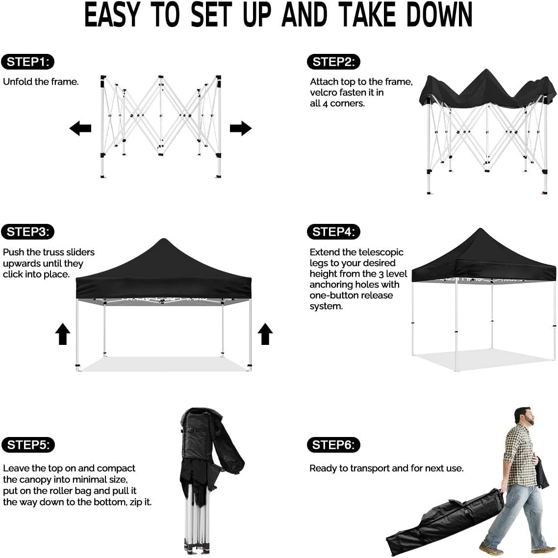 Outdoor Promotional Advertising Pop Up Tent, Custom Logo Printed Canopy Tent, Folding Commercial Booth Tent for Trade Show Promotion