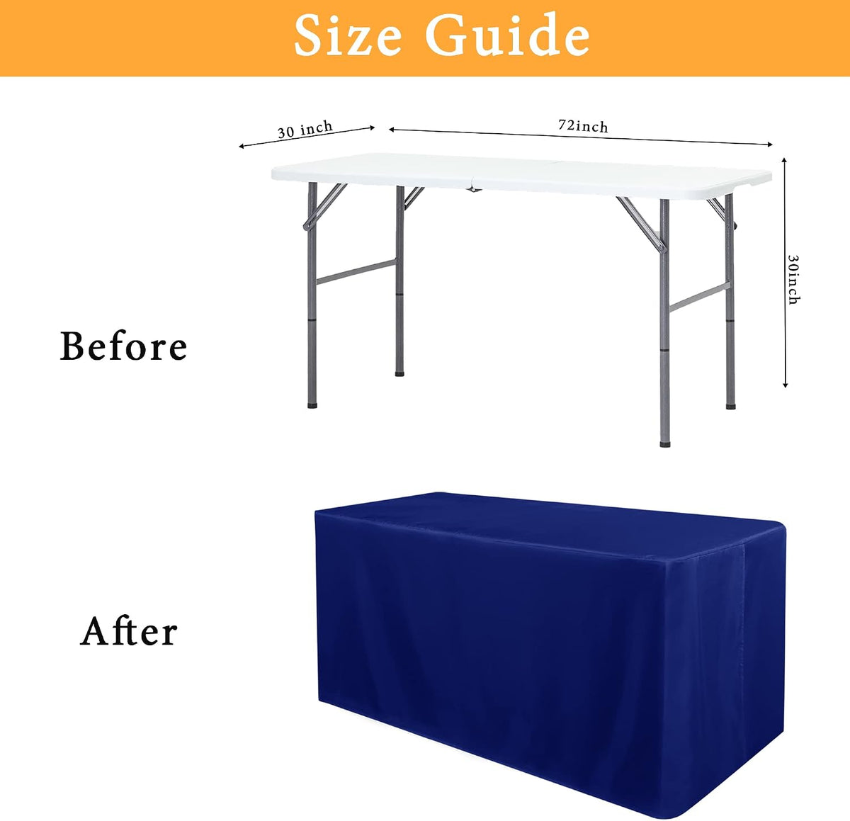 Custom Printed Fitted Type Table Cloth, Stretch Fitted Table Cover for 4ft 6ft 8ft Trade Show Rectangular Tables, Logo Printed Tablecloth for Exhibition Events