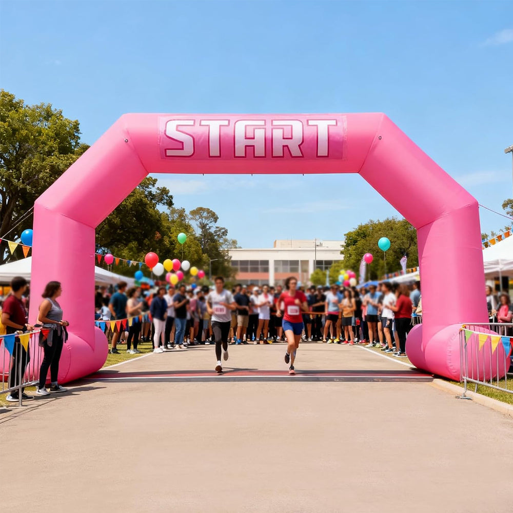 Outdoor Sports Inflatable Archway, Full Color Custom Printed Inflatable Finish Line Arch for Running, Cycling & Community Race Events