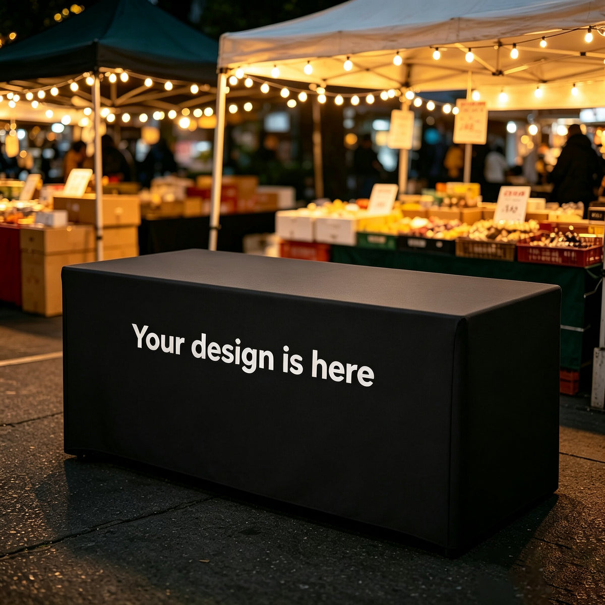 Custom Logo Fitted Type Table Cloth for 4ft 6ft 8ft Trade Show Tables