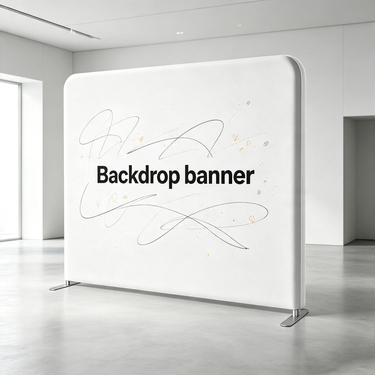 Custom Logo Backdrop Banner with Aluminum Frame for Events & Trade Show