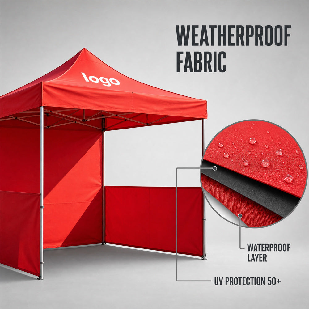 Foldable Custom Printed Advertising Tent, Commercial Pop Up Canopy for Events, Farmers Market and Brand Promotion