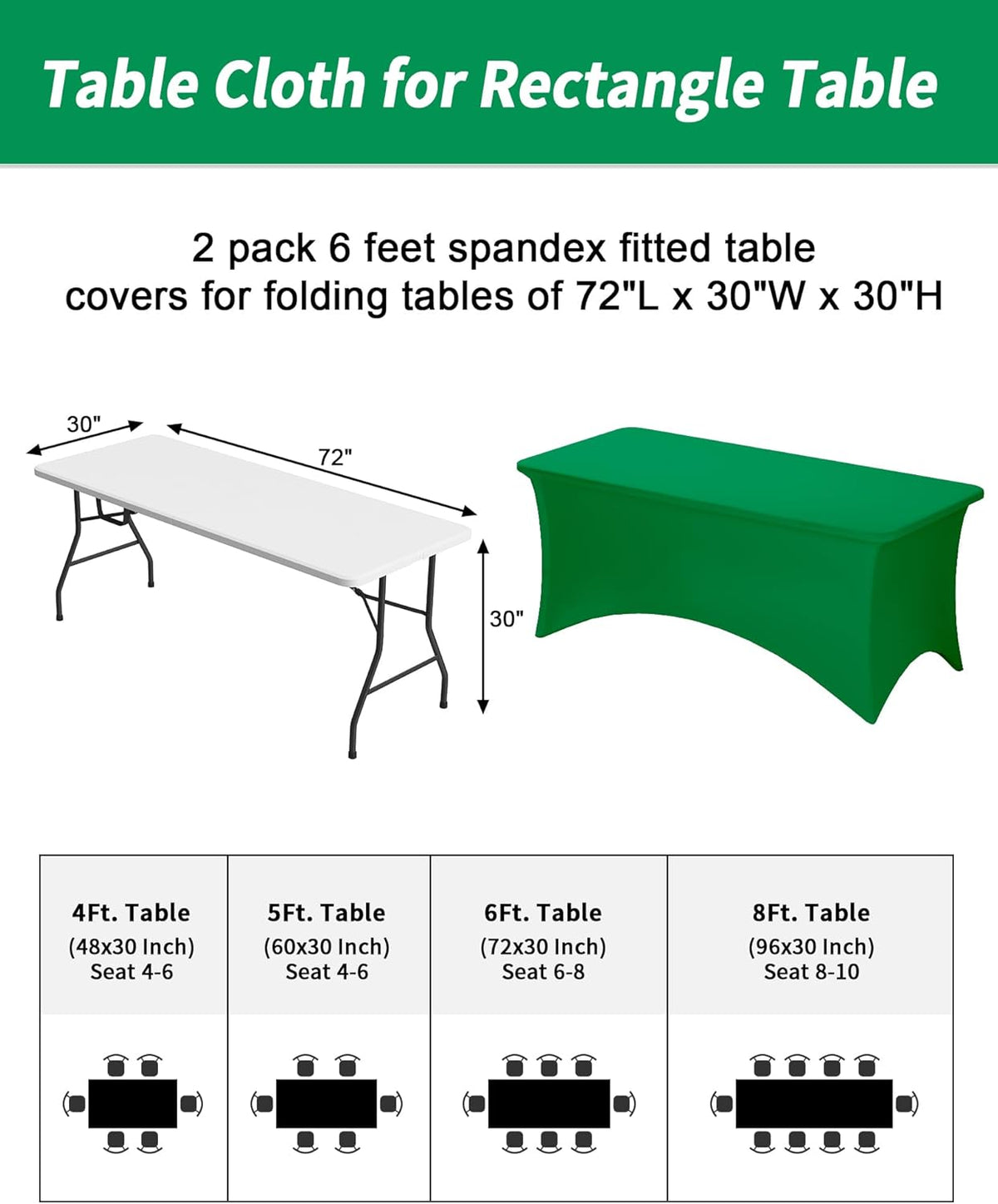 Custom Logo Elastic Stretch Tablecloth for 4ft 6ft 8ft Trade Show Tables