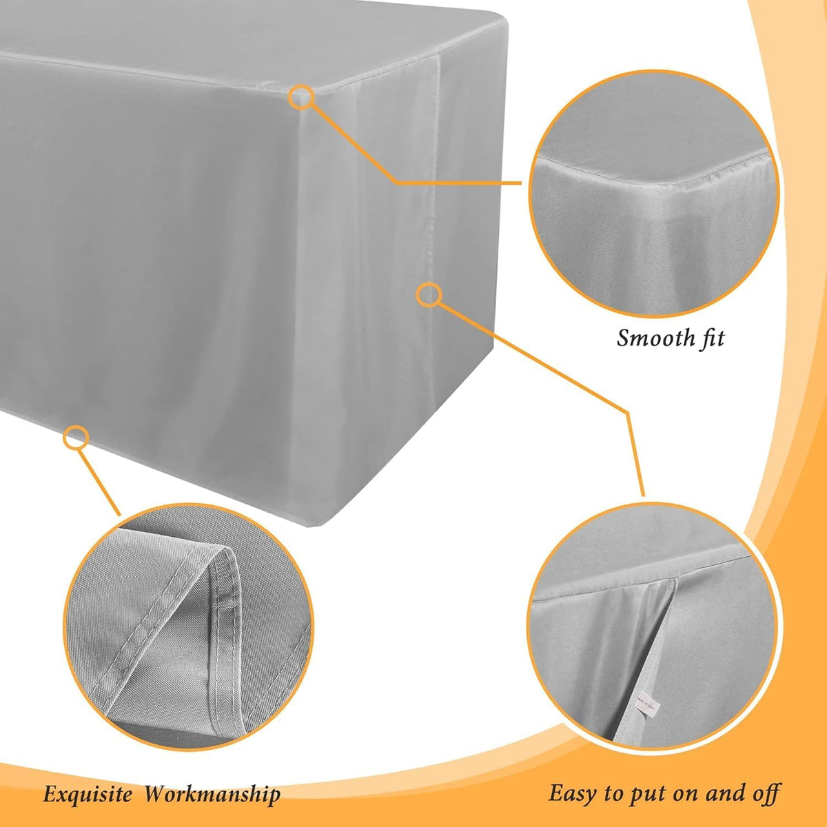 Fitted Type Spandex Table Cloth, Full Color Dye Sublimation Custom Fitted Table Cover for Trade Show Booth, Vendor Market & Promotional Activities