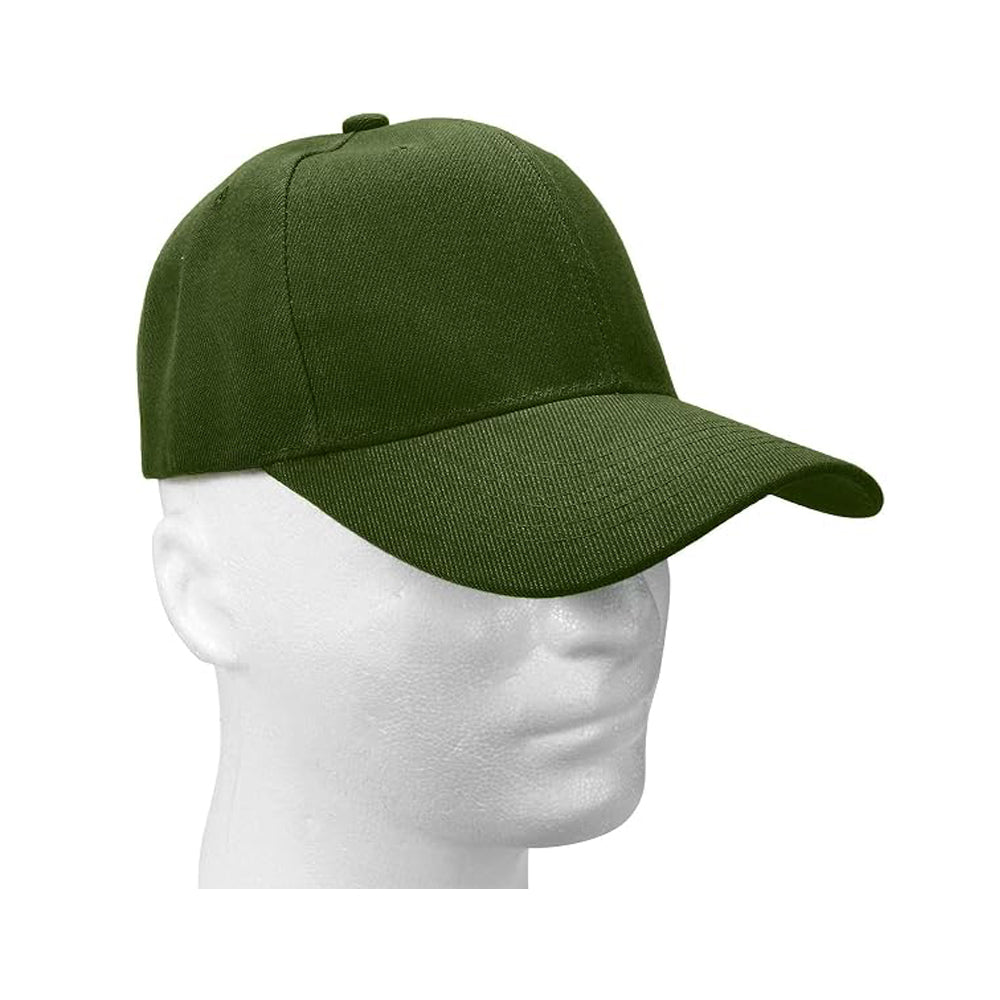 Unisex Plain Baseball Hat, Soft Cotton Curved Bill Cap, Adjustable Back Strap Blank Dad Cap for Sports Travel