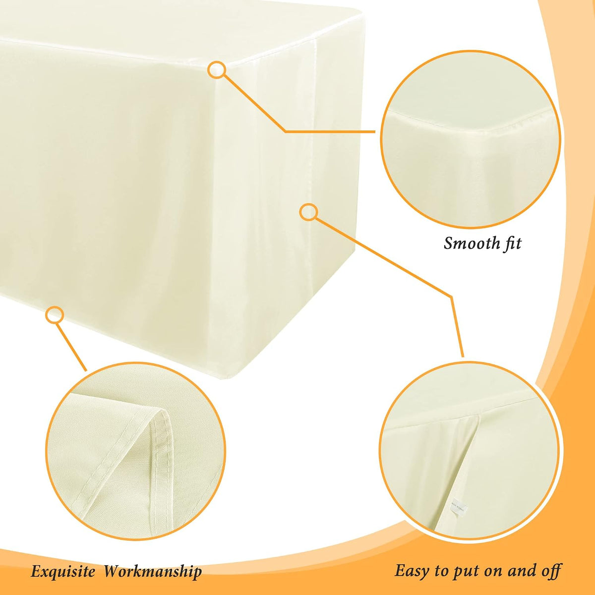 Fitted Type Table Cover | Custom Printed Spandex Fitted Table Cloth for Events