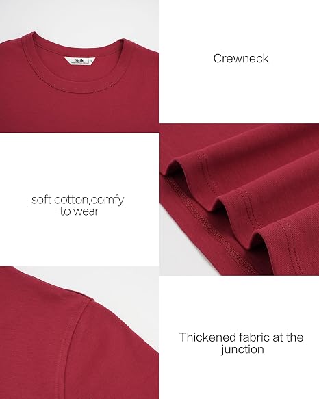 Ladies Basic Solid T-Shirt, Lightweight Short Sleeve Crewneck Top, Fashion Simple Tees for Women