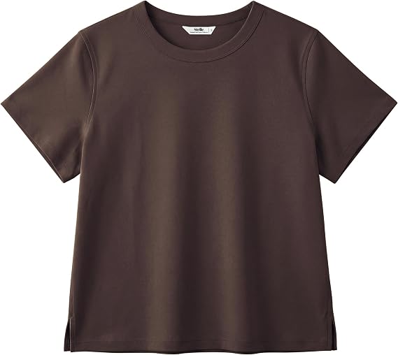 Women Summer Short Sleeve T Shirt, Slim Fit Soft Crew Neck Tee, Casual Daily Basic Tops for Ladies