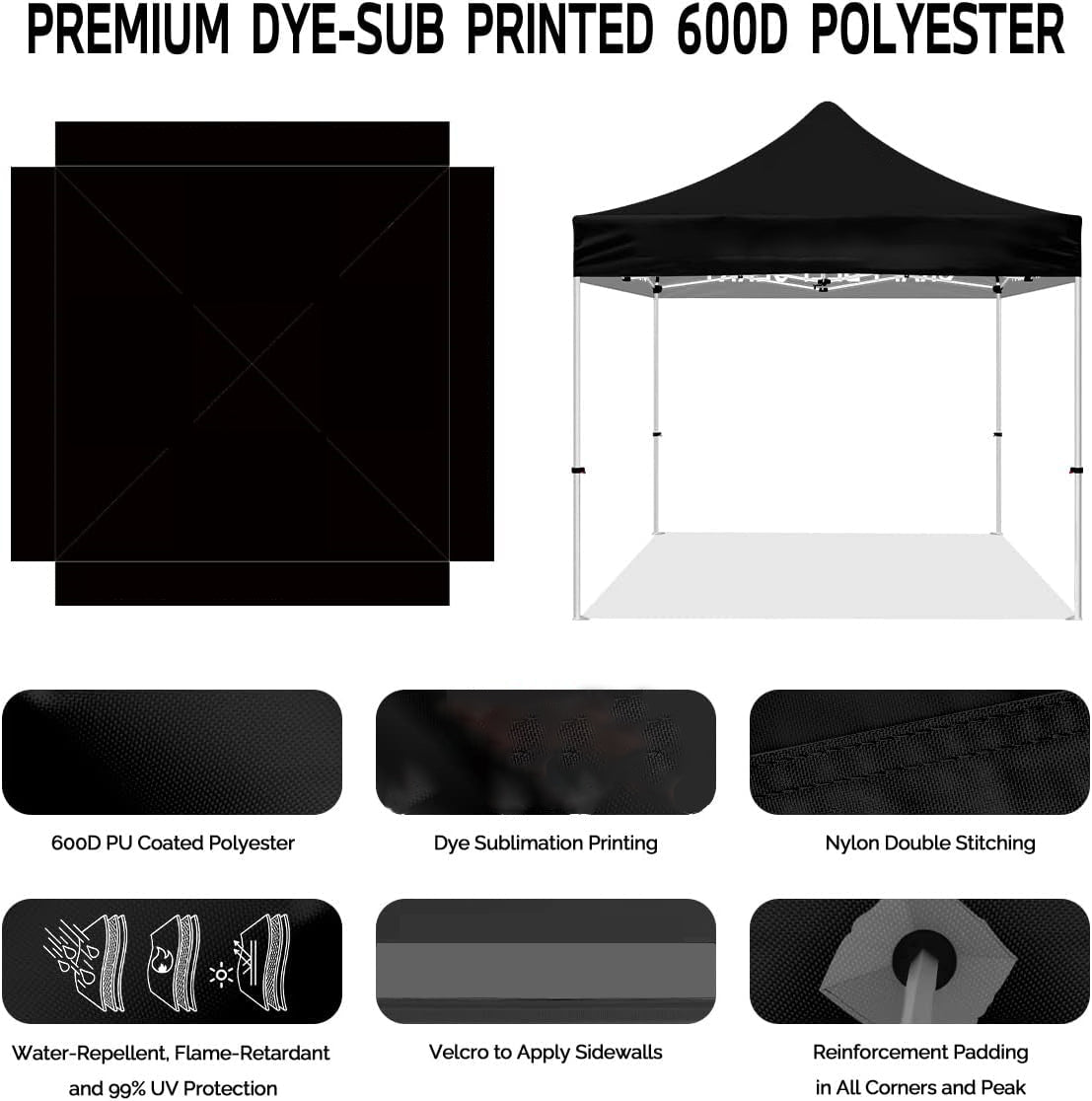 Outdoor Promotional Advertising Pop Up Tent, Custom Logo Printed Canopy Tent, Folding Commercial Booth Tent for Trade Show Promotion