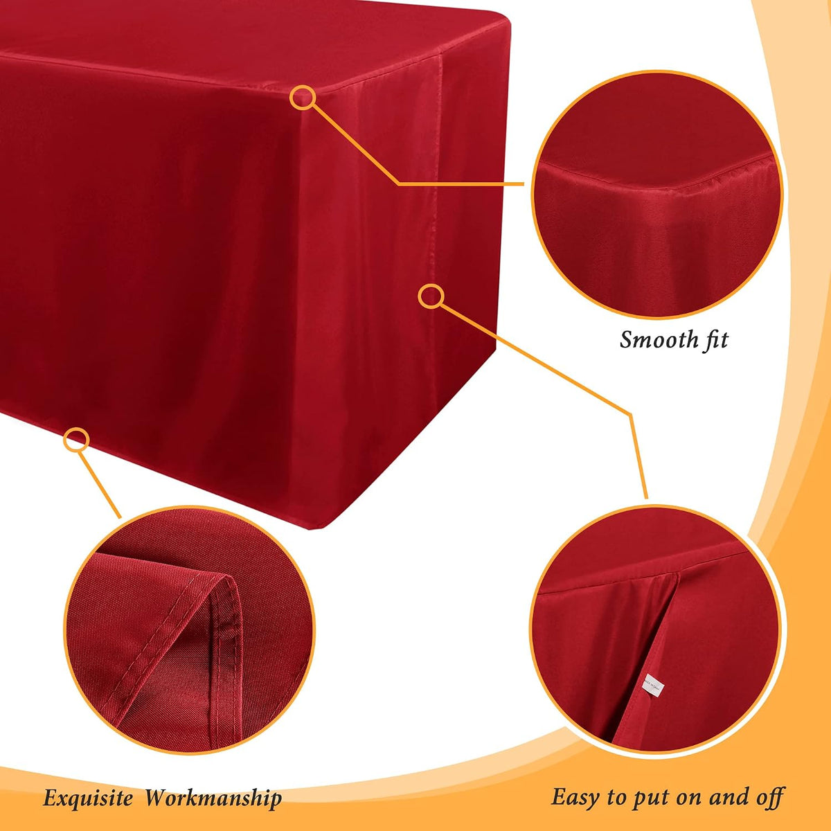 Custom Fitted Type Table Cover, Stretch Spandex Fitted Table Cloth with Logo Printing for Trade Show, Sports Events & Vendor Booth
