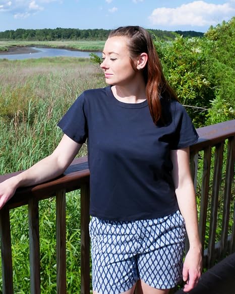 Women Basic Crew Neck Short Sleeve T-Shirt, Soft Casual Summer Tee