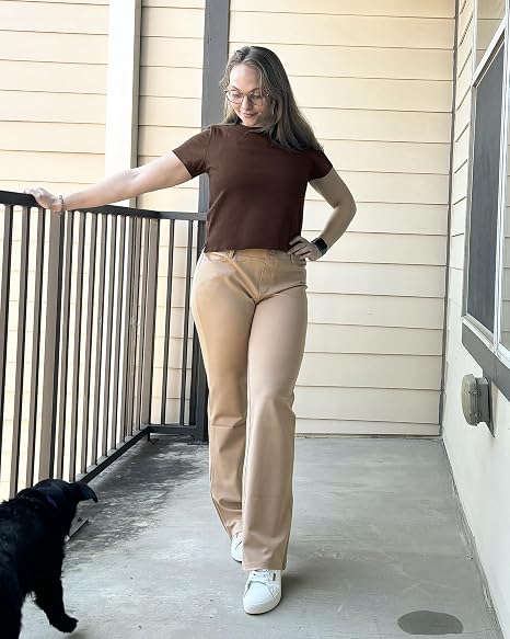 Women Summer Short Sleeve T Shirt, Slim Fit Soft Crew Neck Tee, Casual Daily Basic Tops for Ladies