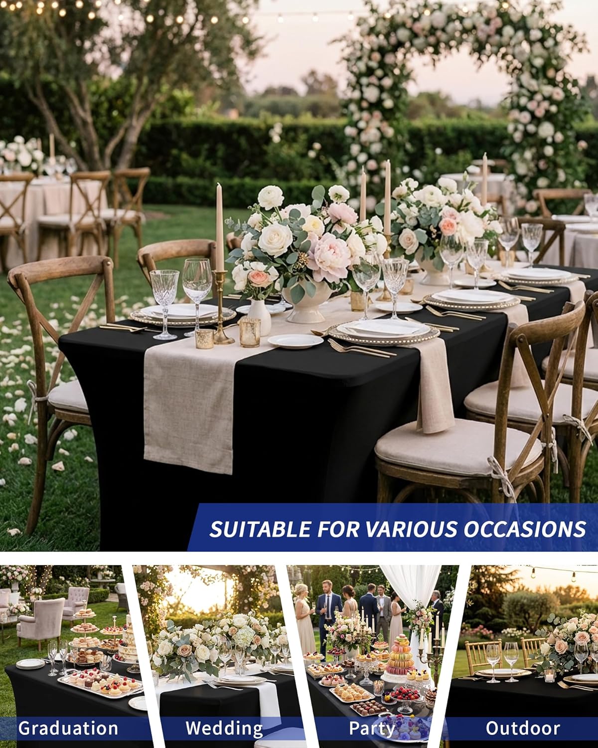 Elastic Fitted Table Cover | Custom Printed Spandex Tablecloth for Events